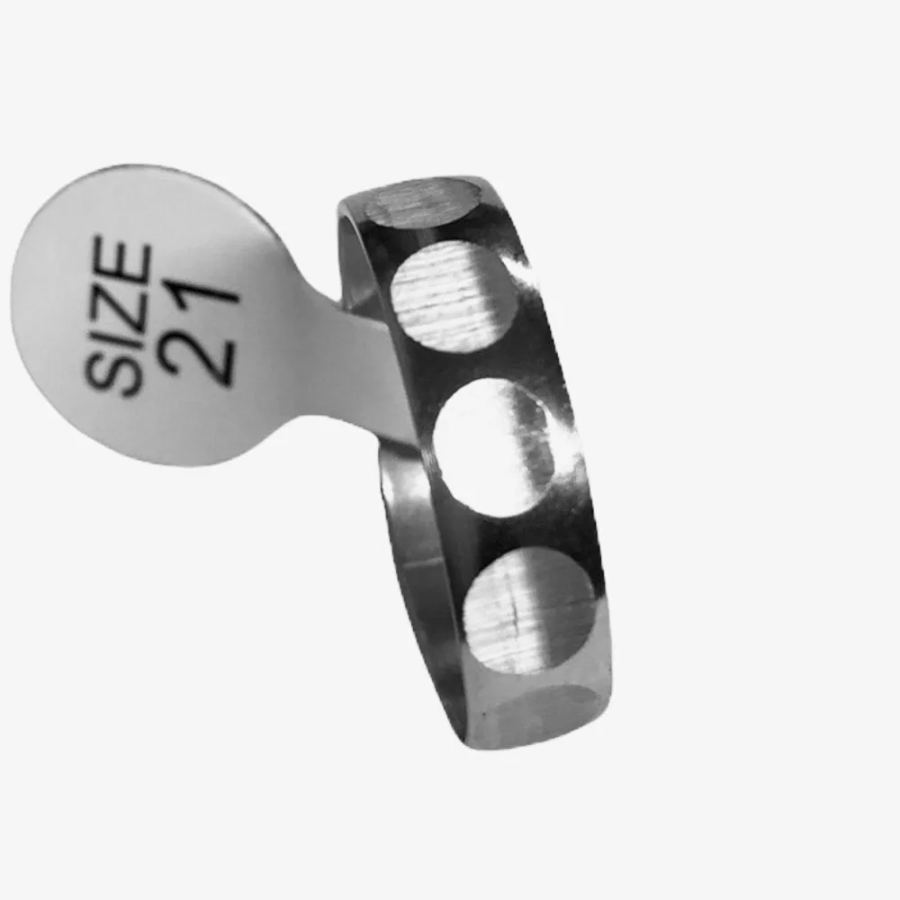 Stainless Steel Knocking Face Ring Men / Women